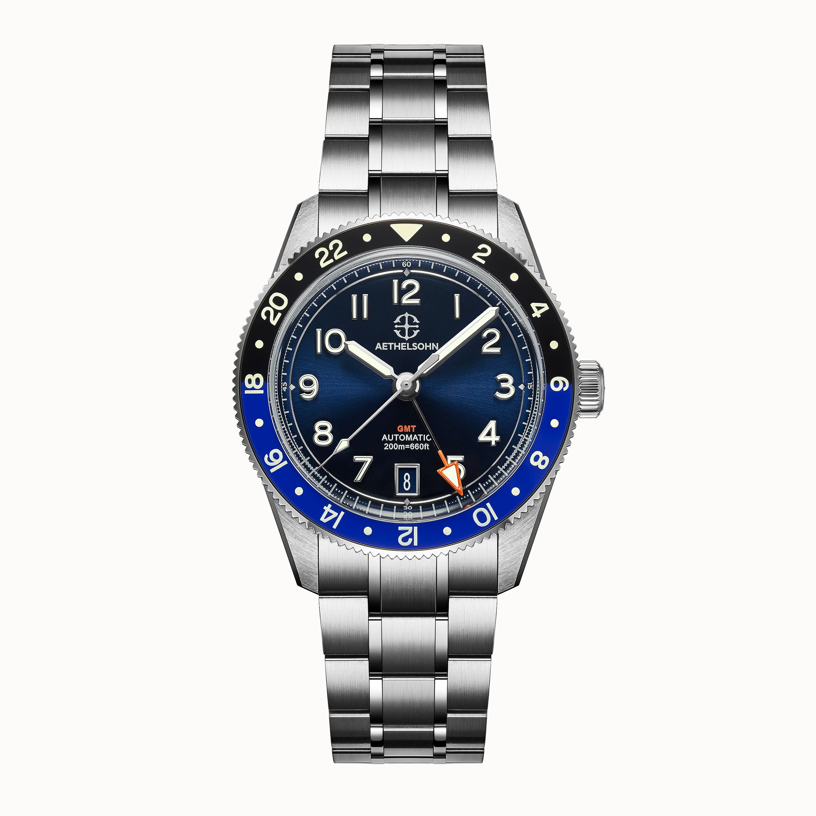 AETHELSOHN Horizon Azure GMT - Blue Dial Automatic Watch with Dual