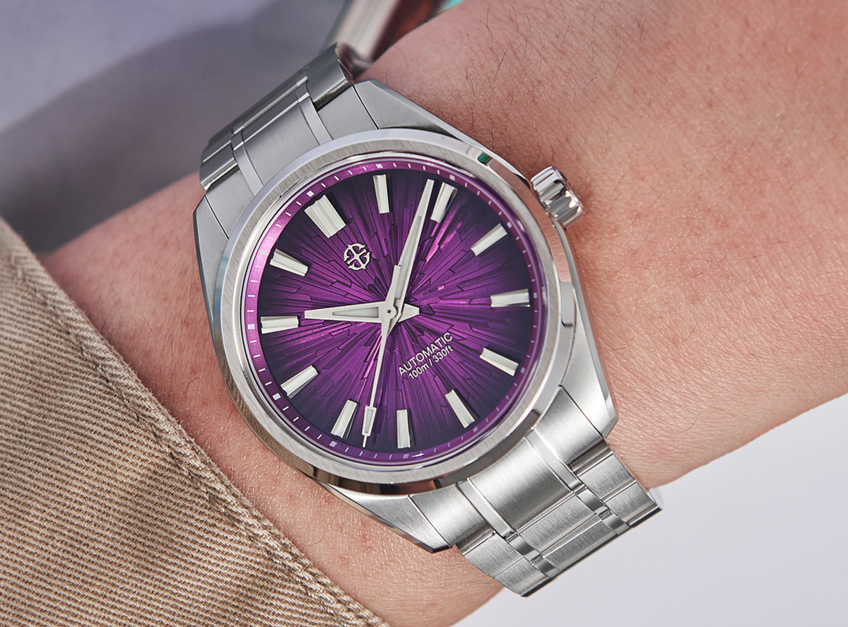 AETHELSOHN Amethyst Shard watch on wrist