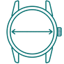 Case diameter icon