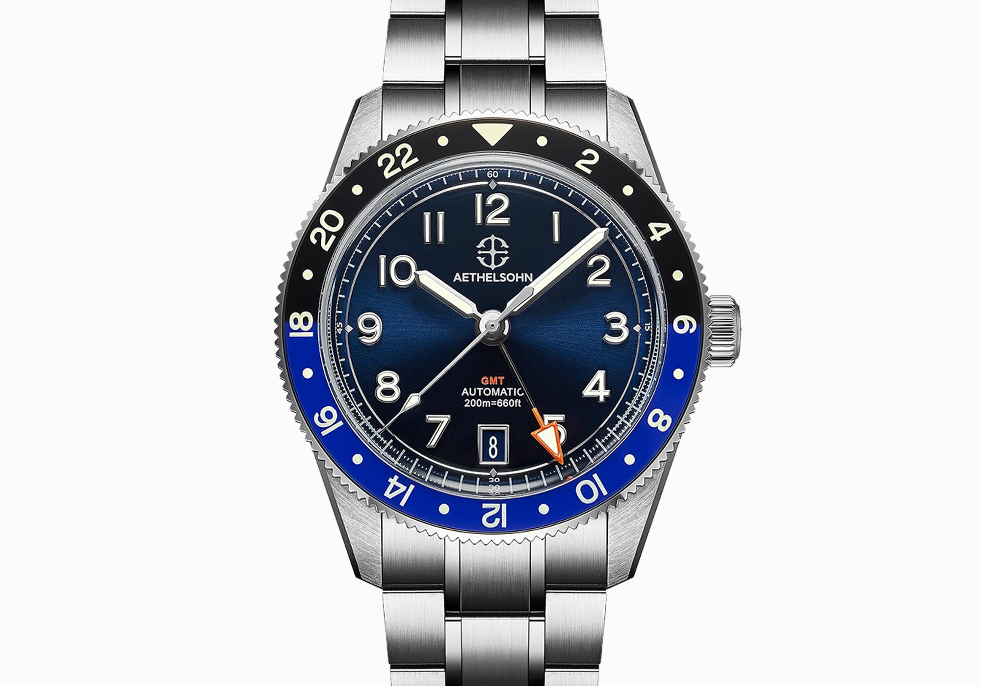AETHELSOHN Horizon Azure GMT - Blue Dial Automatic Watch with Dual